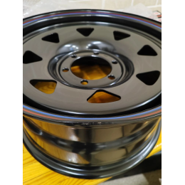 Диск усиленный Тойота Ниссан стальной черный 6x139,7 8xR17 d110 ET+25 (треугольник мелкий) (уценка)