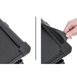 Крышка кузова РИФ для Great Wall Poer, трёхсекционная, алюминиевая, черная