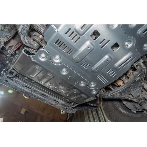 Защита Falcon радиатора, картера, РК, КПП для Toyota Hilux 2015-2024, алюминий, 8 мм