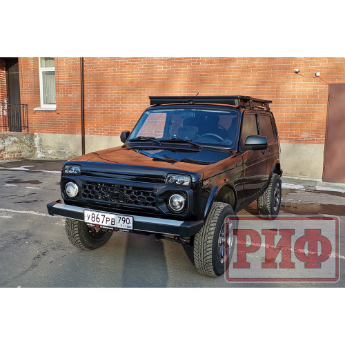 Багажник экспедиционный (платформа) алюминиевый РИФ 1250x1510 мм для ВАЗ Нива (с крепежом)