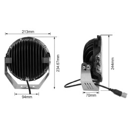 Светодиодные фары комбинированного света AURORA 229 мм 205W LED