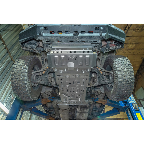 Защита Falcon радиатора, картера, РК, КПП для Tank 300 Off-road version, расширен., алюминиевая. 8 мм