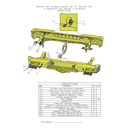 Бампер РИФ силовой задний JAC T6, SOLLERS ST6 с квадратом под фаркоп и фонарями