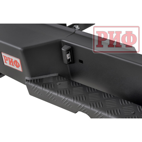 Бампер РИФ силовой задний JAC T6, SOLLERS ST6 с квадратом под фаркоп и фонарями