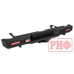 Бампер РИФ силовой задний JAC T6, SOLLERS ST6 с квадратом под фаркоп и фонарями