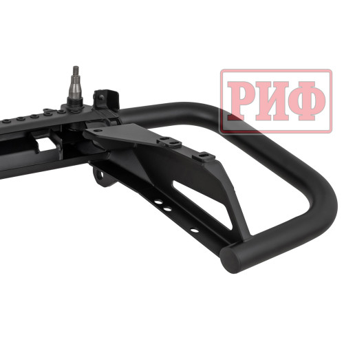 Бампер РИФ силовой задний Toyota Land Cruiser 200 2007-2015 c квадратом под фаркоп и калиткой, стандарт