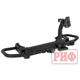 Бампер РИФ силовой задний Toyota Land Cruiser 200 2007-2015 c квадратом под фаркоп и калиткой, стандарт