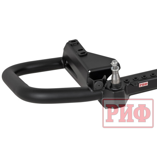 Бампер РИФ силовой задний Toyota Land Cruiser 200 2007-2015 c квадратом под фаркоп и калиткой, стандарт