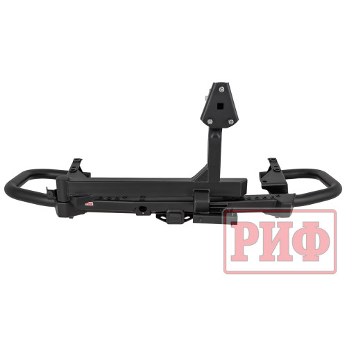 Бампер РИФ силовой задний Toyota Land Cruiser 200 2007-2015 c квадратом под фаркоп и калиткой, стандарт