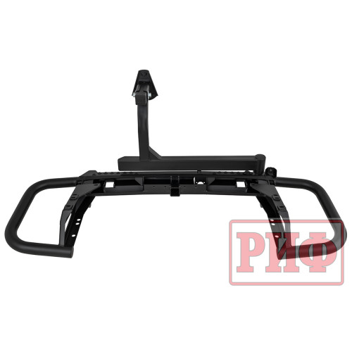 Бампер РИФ силовой задний Toyota Land Cruiser 200 2007-2015 c квадратом под фаркоп и калиткой, стандарт