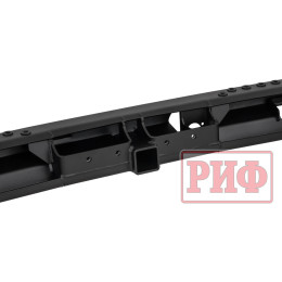 Бампер РИФ силовой задний Toyota Land Cruiser 200 2007-2015 c квадратом под фаркоп и калиткой, стандарт