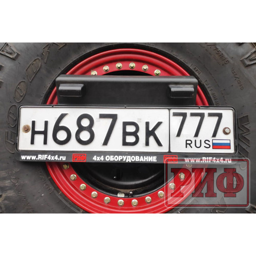 Бампер РИФ силовой задний Toyota Land Cruiser 200 2007-2015 c квадратом под фаркоп и калиткой, стандарт