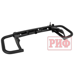 Бампер РИФ силовой задний Toyota Land Cruiser 200 2007-2015 c квадратом под фаркоп и калиткой, стандарт