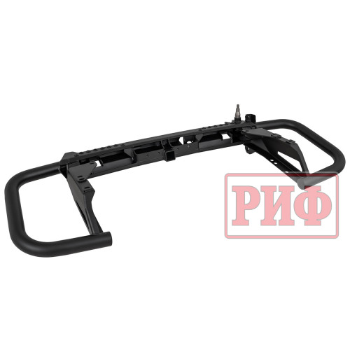 Бампер РИФ силовой задний Toyota Land Cruiser 200 2007-2015 c квадратом под фаркоп и калиткой, стандарт