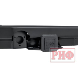 Бампер РИФ силовой задний Toyota Land Cruiser 200 2007-2015 c квадратом под фаркоп и калиткой, стандарт