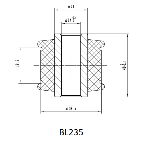 Втулка амортизатора РИФ SA235 (маркировка 1) нижняя