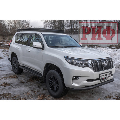 Багажник экспедиционный (платформа) алюминиевый РИФ 1150x2080 мм для Toyota Land Cruiser Prado 150 (с крепежом)