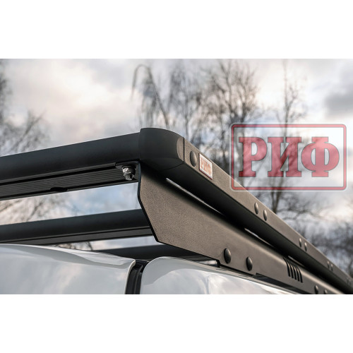 Багажник экспедиционный (платформа) алюминиевый РИФ 1150x2080 мм для Toyota Land Cruiser Prado 150 (с крепежом)