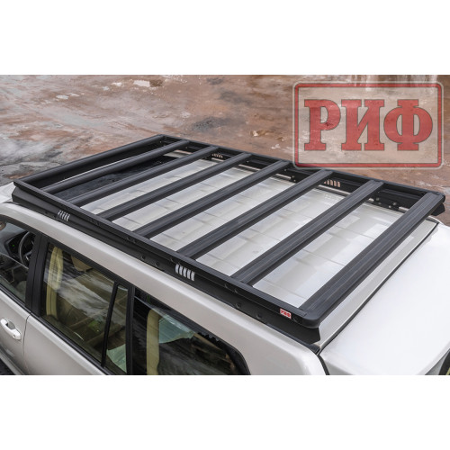 Багажник экспедиционный (платформа) алюминиевый РИФ 1150x2080 мм для Toyota Land Cruiser Prado 150 (с крепежом)