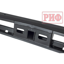 Бампер передний силовой/защита штатного бампера РИФ Renault Duster 2021+ с квадратом под  фаркоп и защитой радиатора 