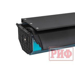 Крышка кузова РИФ для Mitsubishi L200 2015-2023, роллета раздвижная 1572х1533 мм, алюминиевая, черная