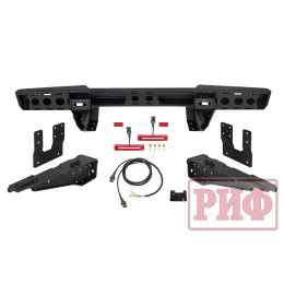 Бампер РИФ силовой задний для ГАЗ Соболь NN с фонарями, возможностью установки фаркопа, стандарт