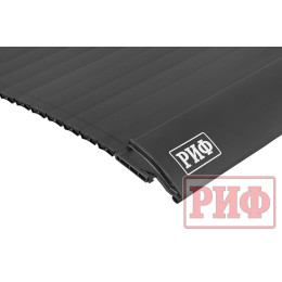 Крышка кузова РИФ для Foton Tunland V7/V9, роллета раздвижная с электроприводом, 1635x1659 мм, алюминиевая, черная