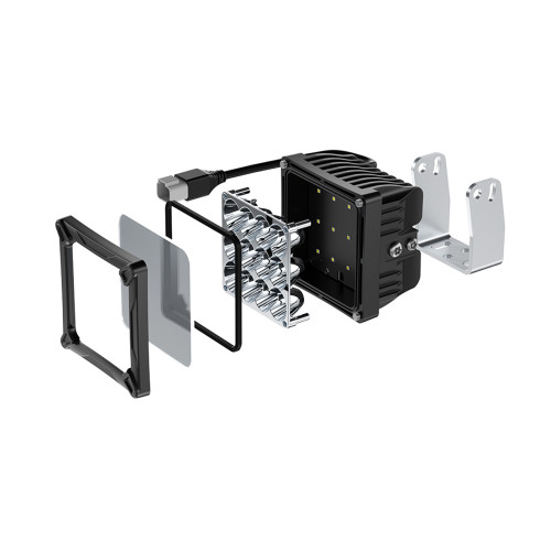 Светодиодные фары рабочего света AURORA 140x140 мм 120W (комплект 2 шт)