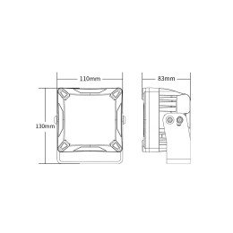 Светодиодные фары рабочего света AURORA 140x140 мм 120W (комплект 2 шт)