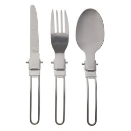 Набор столовых приборов TOURIST Дружба (ложка, вилка, нож), нержавеющая сталь, в чехле
