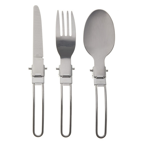 Набор столовых приборов TOURIST Дружба (ложка, вилка, нож), нержавеющая сталь, в чехле