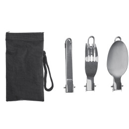 Набор столовых приборов TOURIST Дружба (ложка, вилка, нож), нержавеющая сталь, в чехле