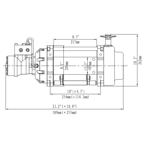 Лебёдка гидравлическая Runva 15000 lbs 6800 кг