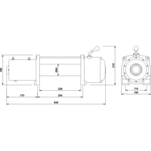 Лебедка автомобильная СТОКРАТ LD 9.0 SW, 9000 lbs, 12V, 5.0 л.с.