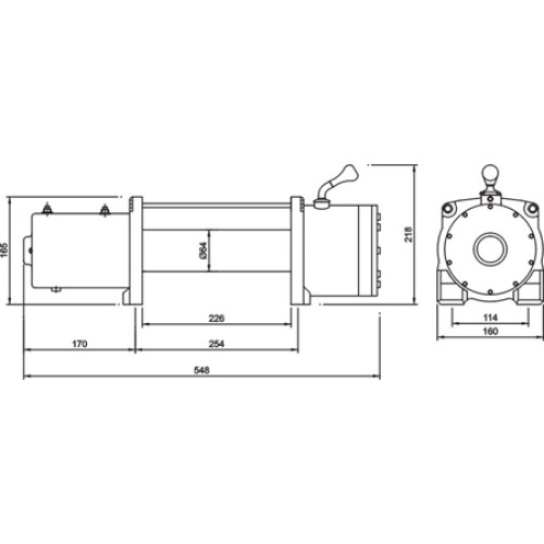 Лебедка электрическая автомобильная СТОКРАТ LD 12.0 SW, 12000 lbs, 12V, 5.5 л.с.