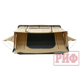 Палатка на крышу автомобиля РИФ Hard RT03-140, корпус черный, тент песочный