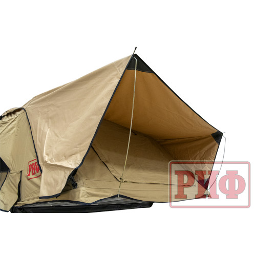 Палатка на крышу автомобиля РИФ Hard RT03-140, корпус черный, тент песочный