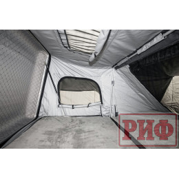 Палатка на крышу автомобиля РИФ Hard RT03-140, корпус черный, тент серый