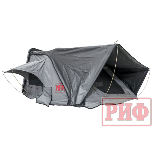 Палатка на крышу автомобиля РИФ Hard RT03-140, корпус черный, тент серый