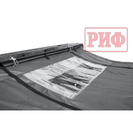 Палатка на крышу автомобиля РИФ Hard RT03-140, корпус черный, тент серый