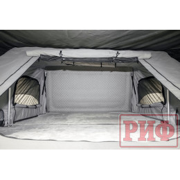 Палатка на крышу автомобиля РИФ Hard RT03-140, корпус черный, тент серый