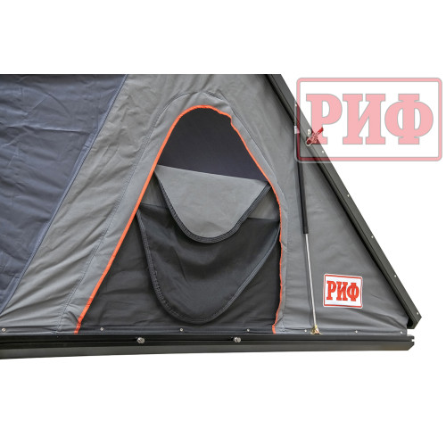 Палатка на крышу автомобиля РИФ Hard RT05-130, корпус алюминий, тент серый