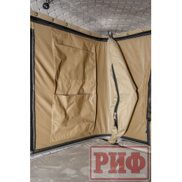 Палатка на крышу автомобиля РИФ Hard RT04-125, корпус белый, тент песочный