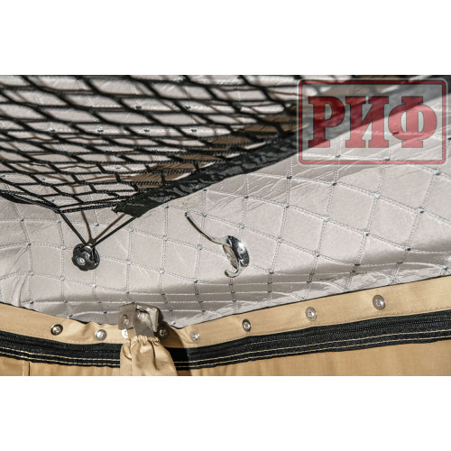 Палатка на крышу автомобиля РИФ Hard RT04-125, корпус белый, тент песочный