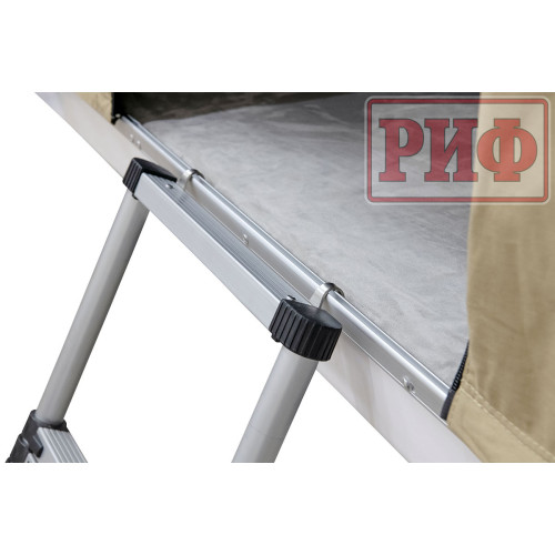 Палатка на крышу автомобиля РИФ Hard RT04-125, корпус белый, тент песочный