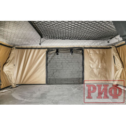 Палатка на крышу автомобиля РИФ Hard RT04-125, корпус белый, тент песочный