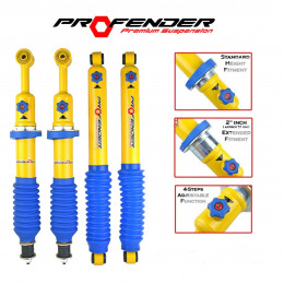 Амортизатор задний лифт 0-2" для Toyota Land Cruiser Prado 90 серии, 4runner и Surf (185 кузов) с регулировкой жесткости  (газ-масло) диапазон регулировки жесткости 30%