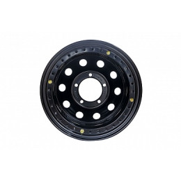 Диск усиленный УАЗ стальной черный 5x139,7 8xR16 d110 ET-19 с двойным бедлоком (красный)