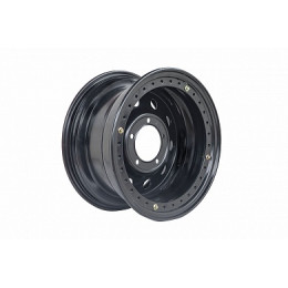 Диск усиленный УАЗ стальной черный 5x139,7 8xR16 d110 ET-19 с двойным бедлоком (красный)