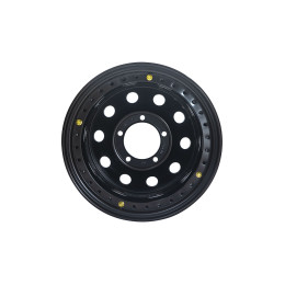 Диск усиленный УАЗ стальной черный 5x139,7 8xR16 d110 ET-3 с двойным бедлоком (красный)
